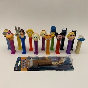 Pez Candy Dispensers Batman Disney Simpsons Smurf Mickey Minions Lot of 15